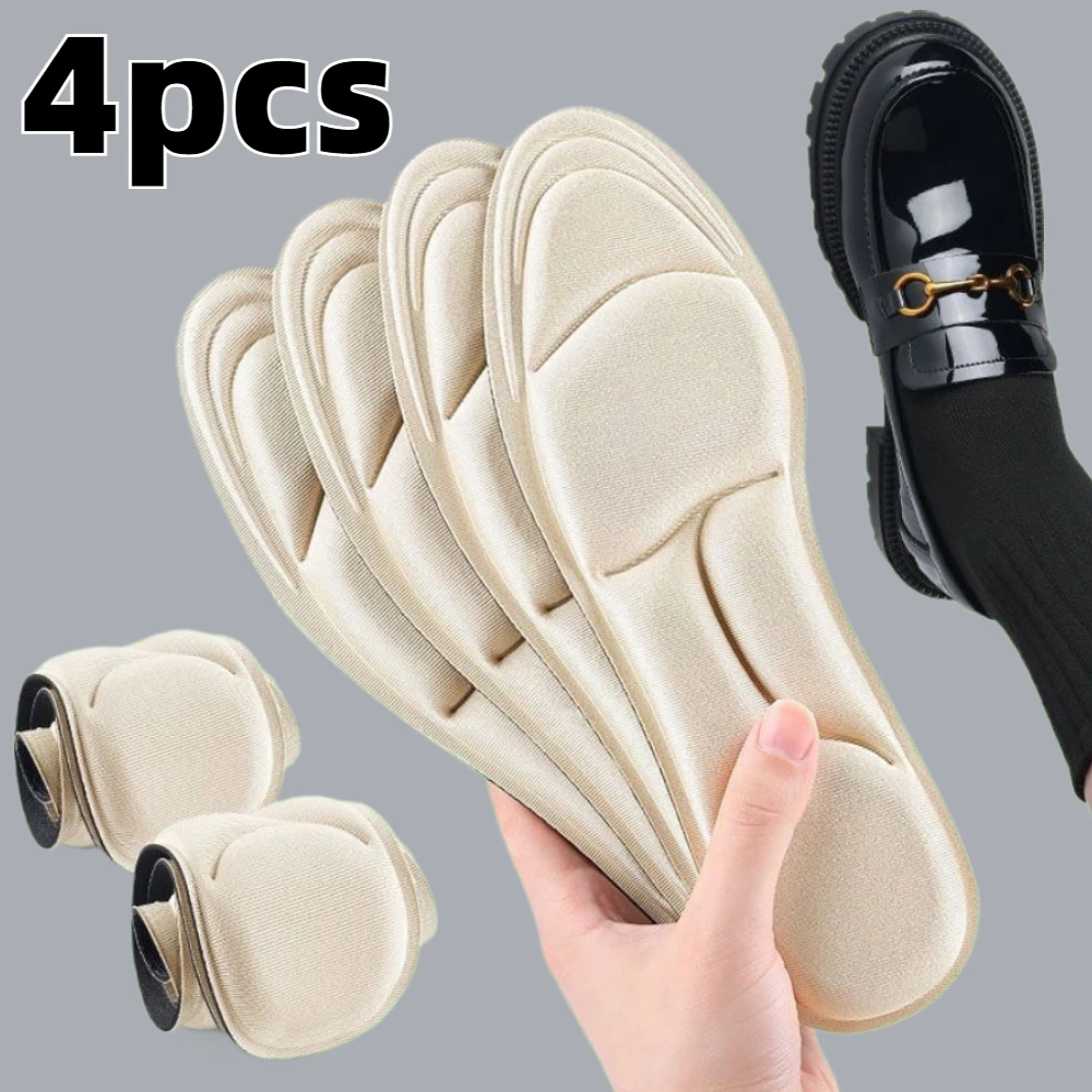 Insole Memory Foam - 4PCS 5D Massage Memory Foam Insoles