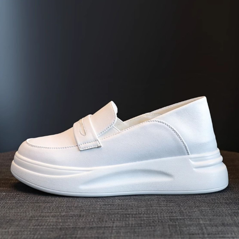 Women's White Leather Footwear - Insole Memory Foam のレビューと価格