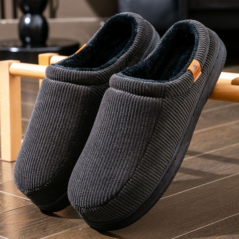 Winter Warm Slippers for Men M - Insole Memory Foam のレビューと価格