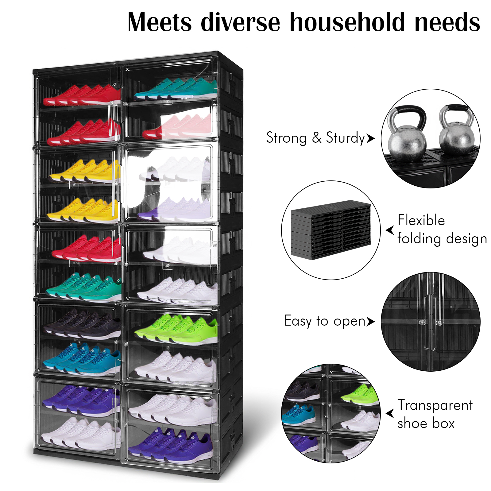 Foldable Shoe Rack Organizer D - Sneaker Care Shoe Box のレビューと価格