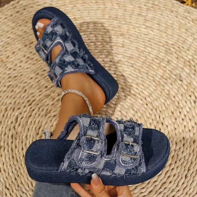 free shipping er sandals Denim - Sneakers Er のレビューと価格