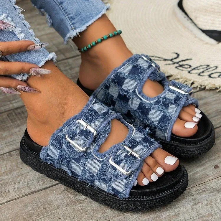free shipping er sandals Denim - Sneakers Er のレビューと価格