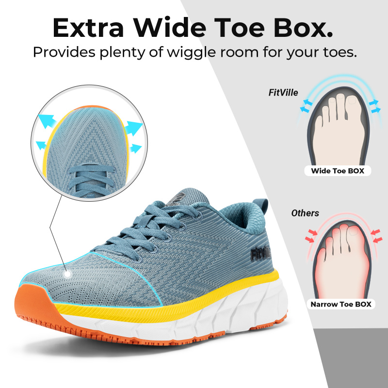 FitVille Wide Toe Box Men'S Sh - Sneaker Case のレビューと価格