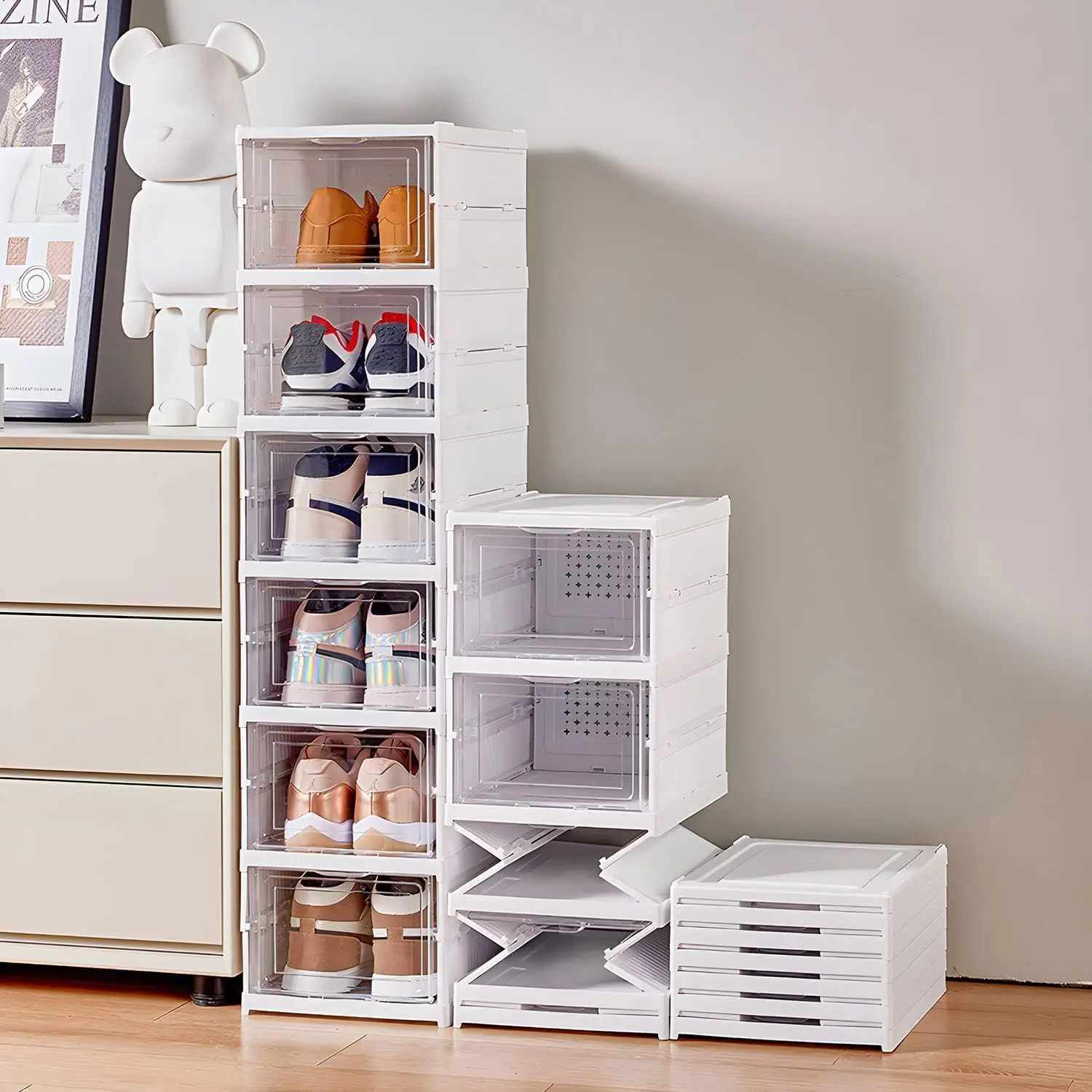3/6 Layers Foldable Shoes Stor - Sneaker Case のレビューと価格