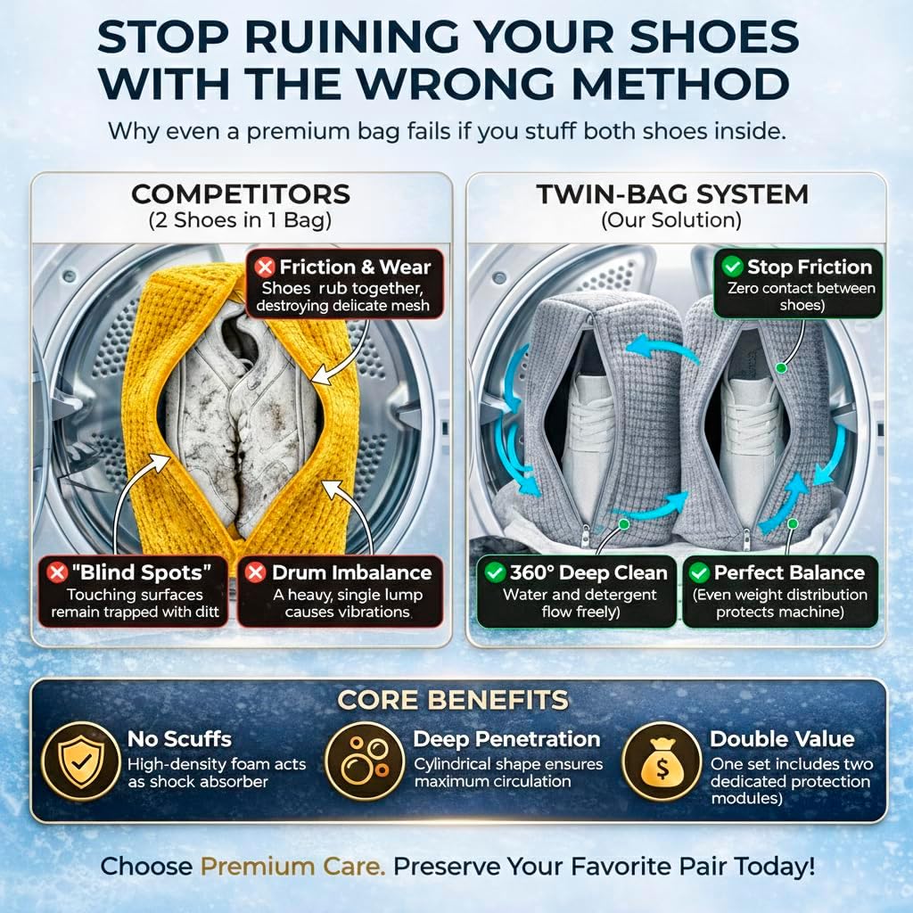 2PCS Shoe Washing Machine Bag  - Sneaker Cleaner のレビューと価格