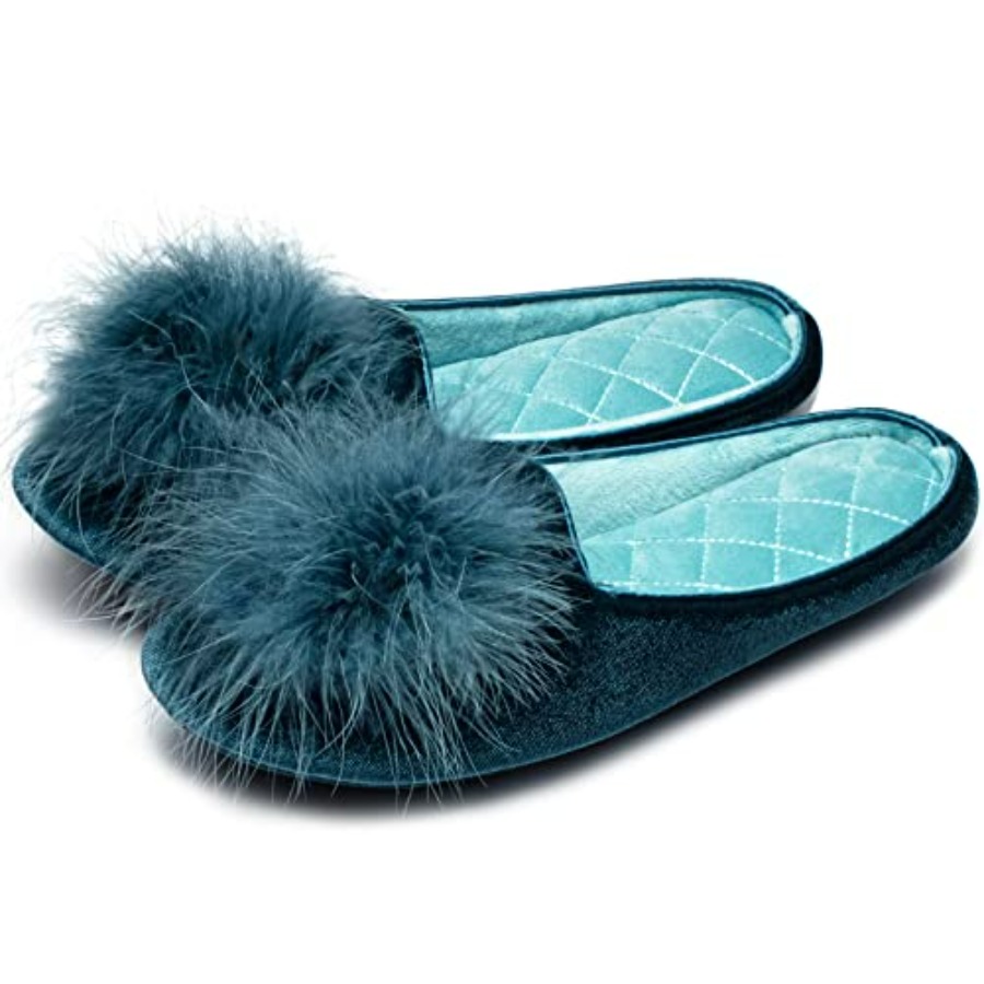 GRITHEIM Women's Fuzzy Pom Pom - Insole Memory Foam のレビューと価格