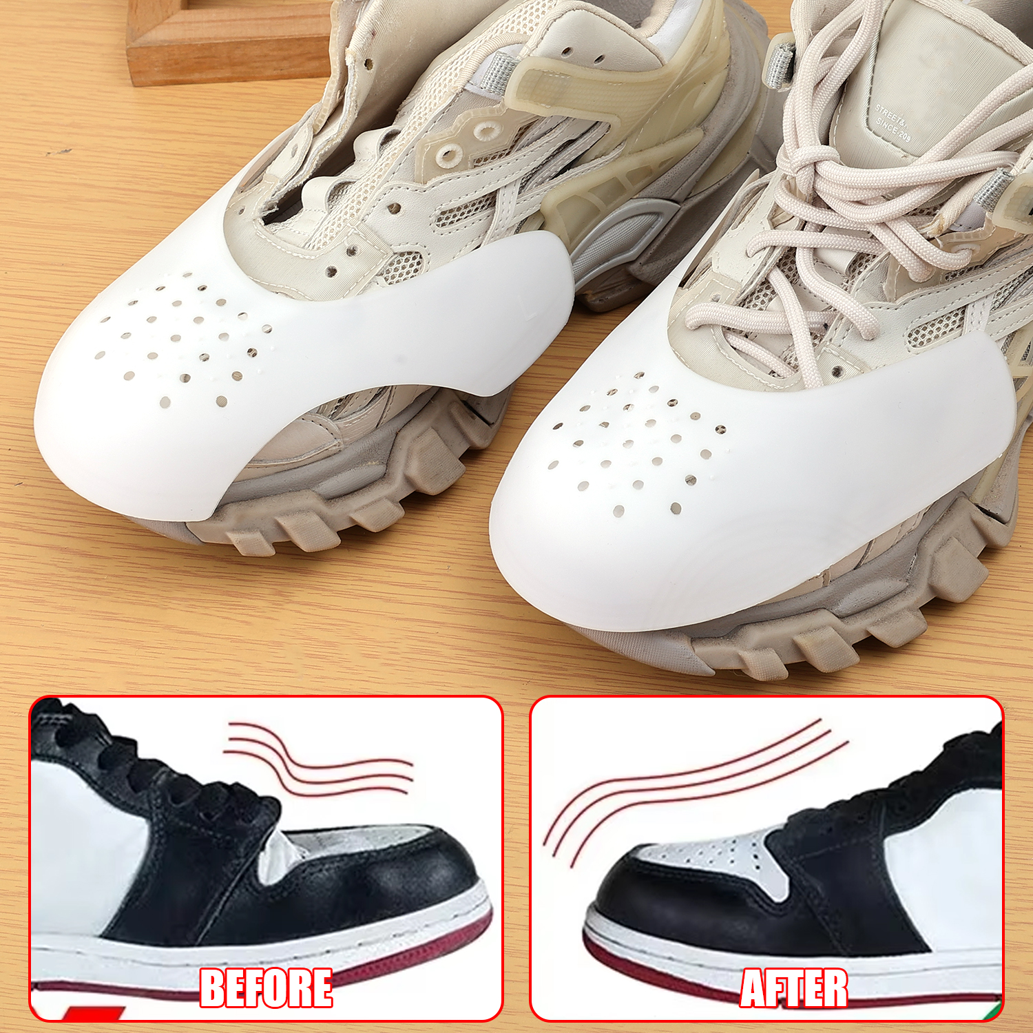 Breathable Protector Shoe Head - Sneaker Care Crease Protector のレビューと価格