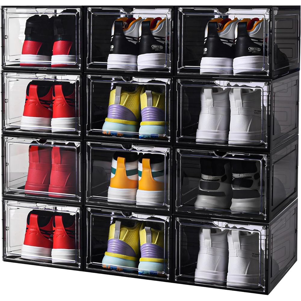 Stackable Black Shoe Storage B - Sneaker Case のレビューと価格