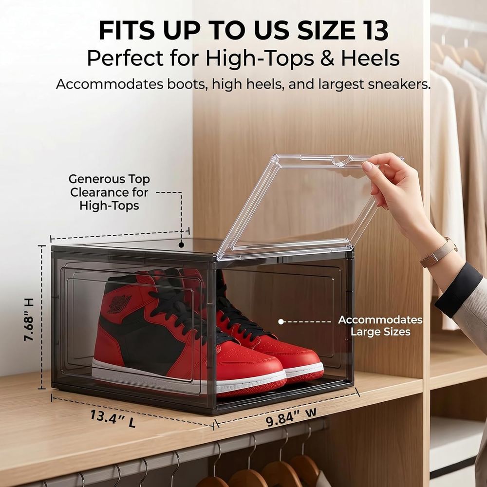 Stackable Black Shoe Storage B - Sneaker Case のレビューと価格